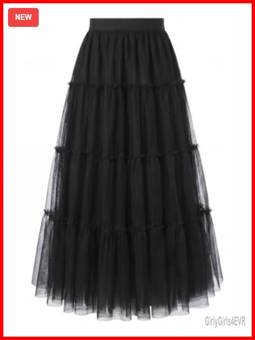 Tulle Skirt High Waisted A-Line Long Flowy Tutu Skirt with Lining